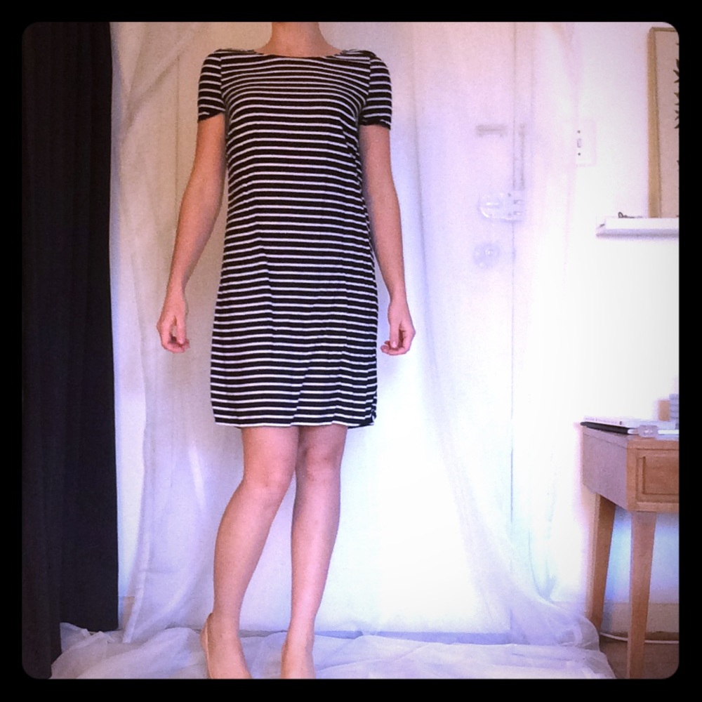 Black & white stripped dress for work